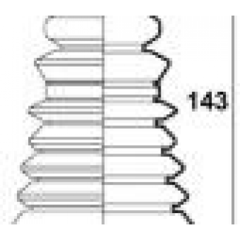 halvaxel gummikåpa, S169-500012T