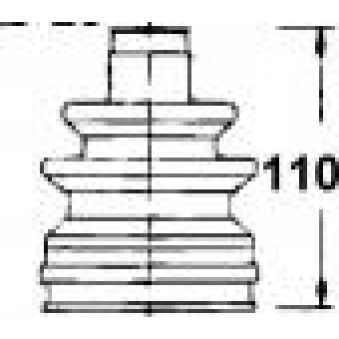 halvaxel gummikåpa, S169-500022E