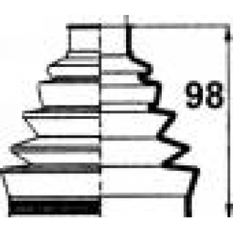 halvaxel gummikåpa, S169-500030T