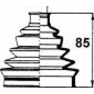 halvaxel gummikåpa, S169-500038T