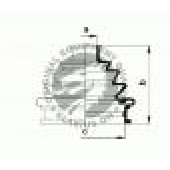 copertura in gomma 22x82x81 elastico, S169-500050E