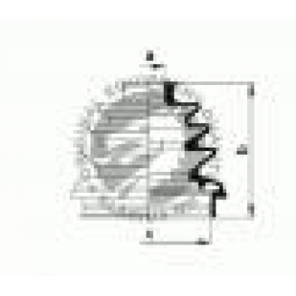 halvaxel gummikåpa, S169-500053