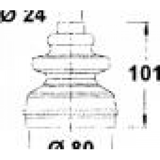 Cubierta de goma del semieje TL, S169-500065