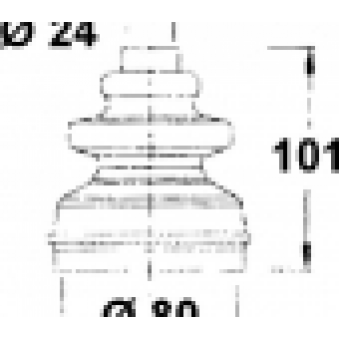 Cubierta de goma del semieje TL, S169-500065