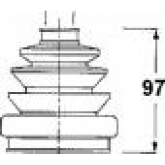 Cubierta de goma del semieje TL, S169-500066
