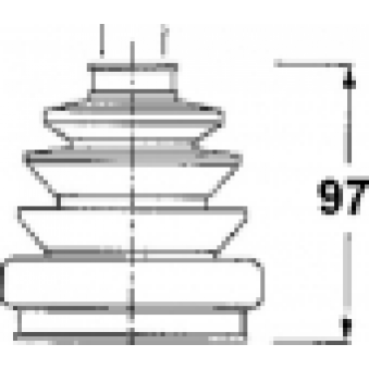 Cubierta de goma del semieje TL, S169-500066