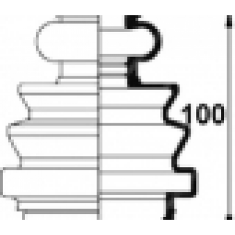 halvaxel gummikåpa, S169-500067
