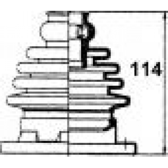 halvaxel gummikåpa, S169-500073