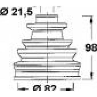 Cubierta de goma del semieje TL, S169-500110E
