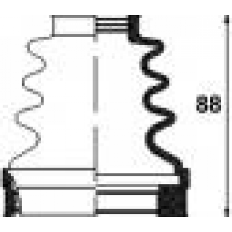 halvaxel gummikåpa, S169-500185