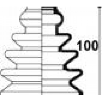 halvaxel gummikåpa, S169-500186