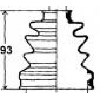 halvaxel gummikåpa, S169-500189
