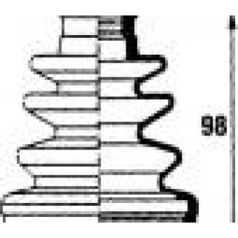 halvaxel gummikåpa, S169-500204