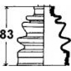 copertura in gomma del semiasse