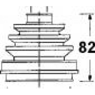 halvaxel gummikåpa, S169-500209