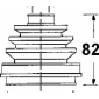 halvaxel gummikåpa, S169-500209