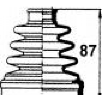 halvaxel gummikåpa, S169-500212