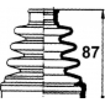 halvaxel gummikåpa, S169-500212