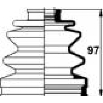 halvaxel gummikåpa, S169-500213
