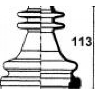 halvaxel gummikåpa, S169-500216