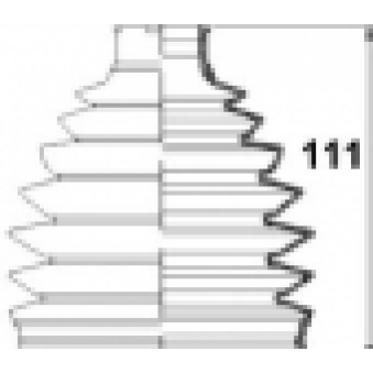 halvaxel gummikåpa, S169-500220