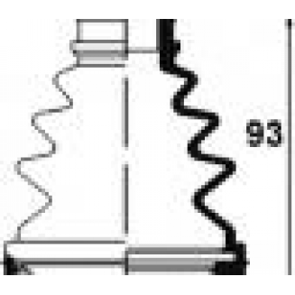 halvaxel gummikåpa, S169-500221