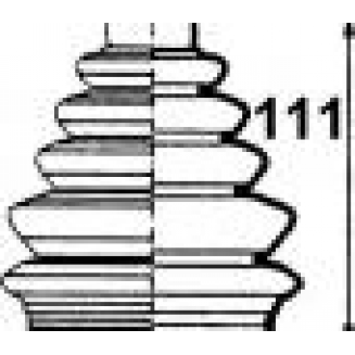 halvaxel gummikåpa, S169-500225T