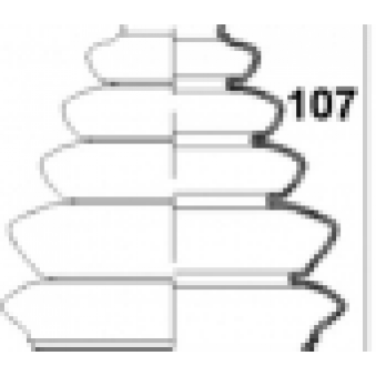 halvaxel gummikåpa, S169-500226T