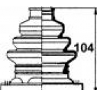 copertura in gomma del semiasse