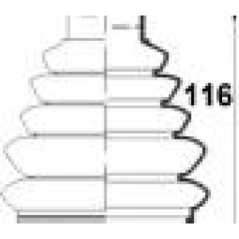 Cubierta de goma de medio eje, S169-500344T