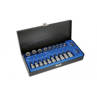Torx compl. E10-E24&amp;T8-T70 27 parti, S183-2982