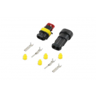 Connector female+male 2-pin 10-piece
