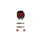Square female connector, 2-pin, 2 pcs.