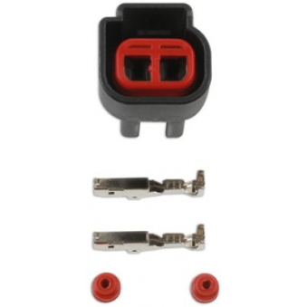Square female connector, 2-pin, 2 pcs., S183-37348