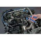 Fuel filter clamp rings with cable