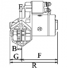 Käynnistin 1.2KW FORD (ILMAN KOTOA)