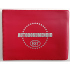 Car document covers small RED imitation leather - film