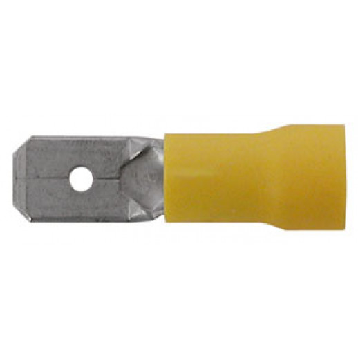 Langan pää keltainen 6,3 x 0,8 mm. Myyntipakkaus 100 kpl