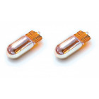 12V 5W T10 ARGENT AMBRE, revêtement miroir orange 2 pcs