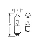 12V 21W Sokkel BAY9s / H21W AMBER HALOGEN