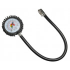 Tire pressure gauge with hose