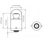 12V 10W kanta BA15s / RY10W ORANZ rekisterikilpi ja seisontavalolamppu