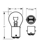 12V 21W stikkontakt BA15d / P21W MED TO KONTAKTER