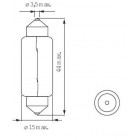 12V 21W Pistorasia SV8,5 15x44mm
