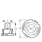 12V 1,2W F4,8 SORT