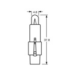 12V 1,2W Sokkel MFHZ / SG8,5-5,5D MUST