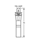 12V 1,2W pistoke MFSL / B8.5 5/40 MUSTA
