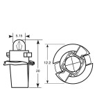 12V 1,2W Stikkontakt BX2D SORT