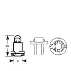 12V 1.2W Socket B8.0d / EBS-R GREEN