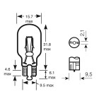 12V 5W Stikkontakt T15 / W16W